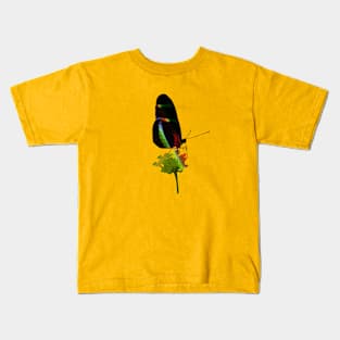 butterfly, flower, insect, rainbow Kids T-Shirt